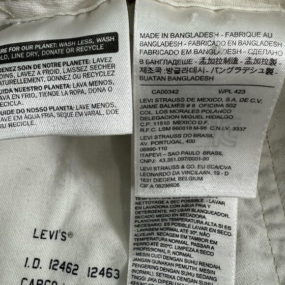 Levi's Cargo Pants Mens 34 Khaki Beige PC9-12462-0010 Utility White Tab 35x31 - Picture 10 of 12